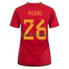 Maillot de Supporter Espagne PEDRI 26 Domicile Coupe du Monde 2022 Pour Femme